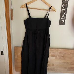 Uniqlo Linen Blend Gathered Camisole Dress